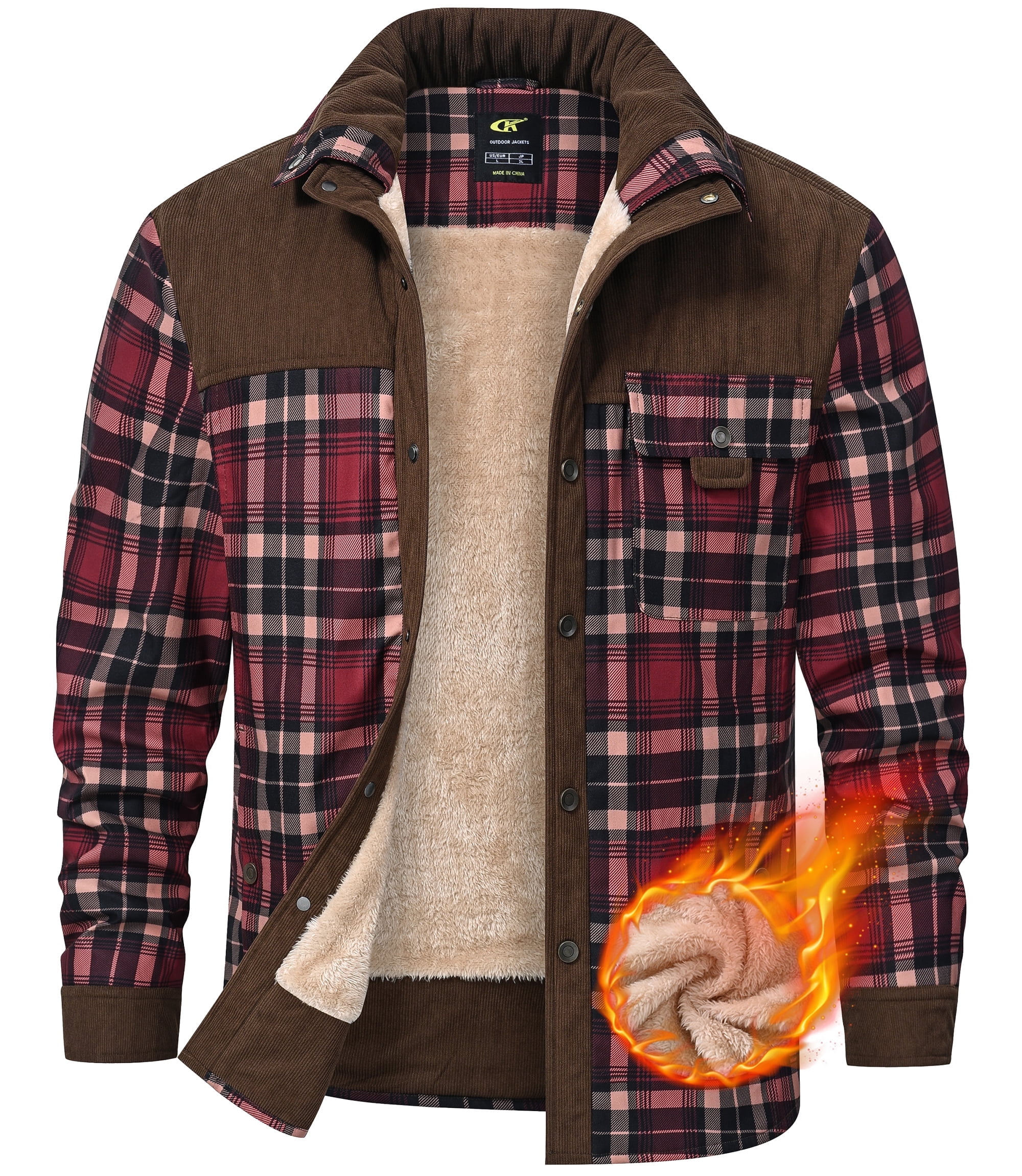 Big & Tall Men's Jacket Lightweight Waterproof Softshell Coat Long