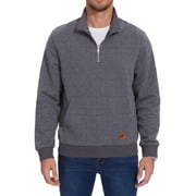 XIDUNHG Men's Quarter Zip Sweatshirt Long Sleeve Waffle Casual Pullover Sweatshirt with Pocket Dark Grey M