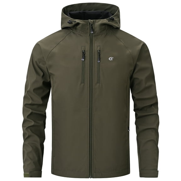 Xidunhg Men's Softshell Jacket with Hood Waterproof Windbreaker Lightweight Rain Shell Jacket for Outdoor Hiking Travel