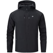 Xidunhg Men's Softshell Jacket with Hood Waterproof Windbreaker Lightweight Rain Shell Jacket for Outdoor Hiking Travel
