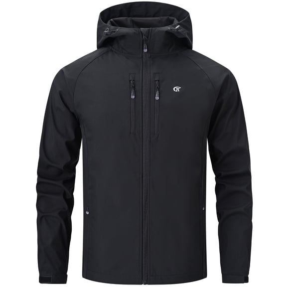Xidunhg Men's Softshell Jacket with Hood Waterproof Windbreaker Lightweight Rain Shell Jacket for Outdoor Hiking Travel