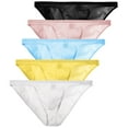 thumbnail image 1 of Xidunhg Men's Thin Bikini Low Waist Underwear Sexy Ice Silk Briefs 5pack XL, 1 of 3