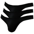 thumbnail image 1 of Xidunhg Men's Underwear G-String Quick-Drying Comfortable T-Back Black/3pack L, 1 of 4
