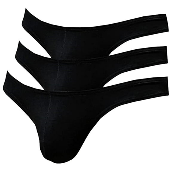 Xidunhg Men's Underwear G-String Quick-Drying Comfortable T-Back Black/3pack M