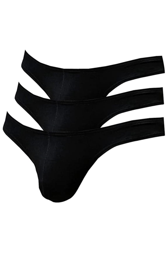 Men's Underwear G-String Quick-Drying Comfortable T-Back Black/3pack S