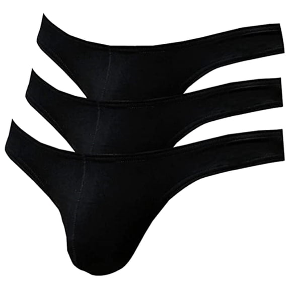 Xidunhg Men's Underwear G-String Quick-Drying Comfortable T-Back Black/3pack XL