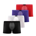 thumbnail image 1 of Xidunhg Men's Trunks Underwear Silk Boxer Briefs Short Leg B168Multi/4pack XL, 1 of 5