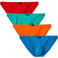 thumbnail image 1 of Xidunhg Mens Bikini Briefs Low Rise Tagless Bamboo Underwear Multi04/4pack-XL, 1 of 5