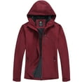 thumbnail image 1 of Xidunhg Women's Lightweight Jacket Waterproof Packable with Hood Cycling Bike Outdoor Jacket Windbreaker Wine Red XL, 1 of 12