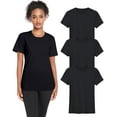 thumbnail image 1 of Xidunhg Women's Plus Size T-Shirts 3-Pack | Black/White Crew Neck Tees | Soft Stretch Cotton Basic Tops All-Season Bundle, 1 of 7