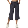 thumbnail image 1 of Xidunhg Women's Capri Pants Wide Leg Plus Size Lightweight Quick Dry Casual Summer Sweatpants Hiking Walking Darkgrey L, 1 of 10