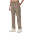 thumbnail image 1 of Xidunhg Women's Hiking Pants Lightweight Quick Dry Cargo Pants Casual Work Travel Safari Clothes Khaki L, 1 of 9