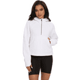 thumbnail image 1 of Xidunhg Women's Hoodies Half Zip Long Sleeve Fleece Lined Crop Pullover Sweatshirts with Pockets Thumb Hole White 2XL, 1 of 10