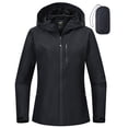 thumbnail image 1 of Xidunhg Women's Waterproof Packable Rain Jacket with Adjustable Hood, Lightweight Windbreaker, Breathable Mesh Lined Outdoor Coat for Cycling Hiking Travel, 1 of 12