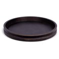 thumbnail image 1 of Xie Kun 18” Wooden Lazy Susan - Black - Burnished Iron Accents - Table Top Turntable - Cabinet or Pantry Organizer - Decorative Spice Rack Medicine Cleaning Spinning Table - Wood - Large, 1 of 9