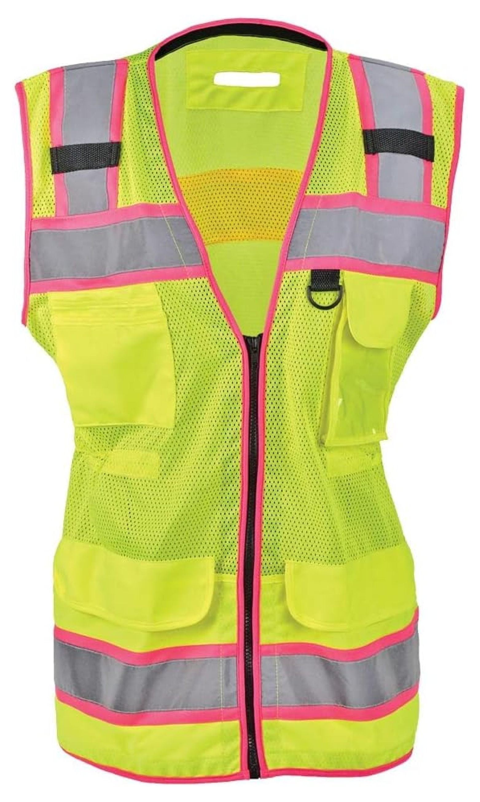 Women s High Visibility Safety Vest with Pink Trim Type R Class 2 Large SAFEGEAR Walmart