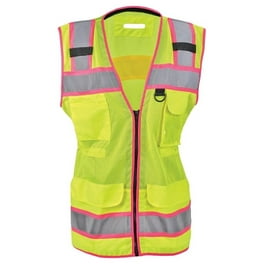 Women s High Visibility Safety Vest with Pink Trim Type R Class 2 Large SAFEGEAR Walmart