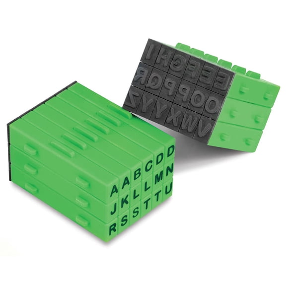 Xiem Studio Attachable Stamps - Uppercase Letters, Set of 36
