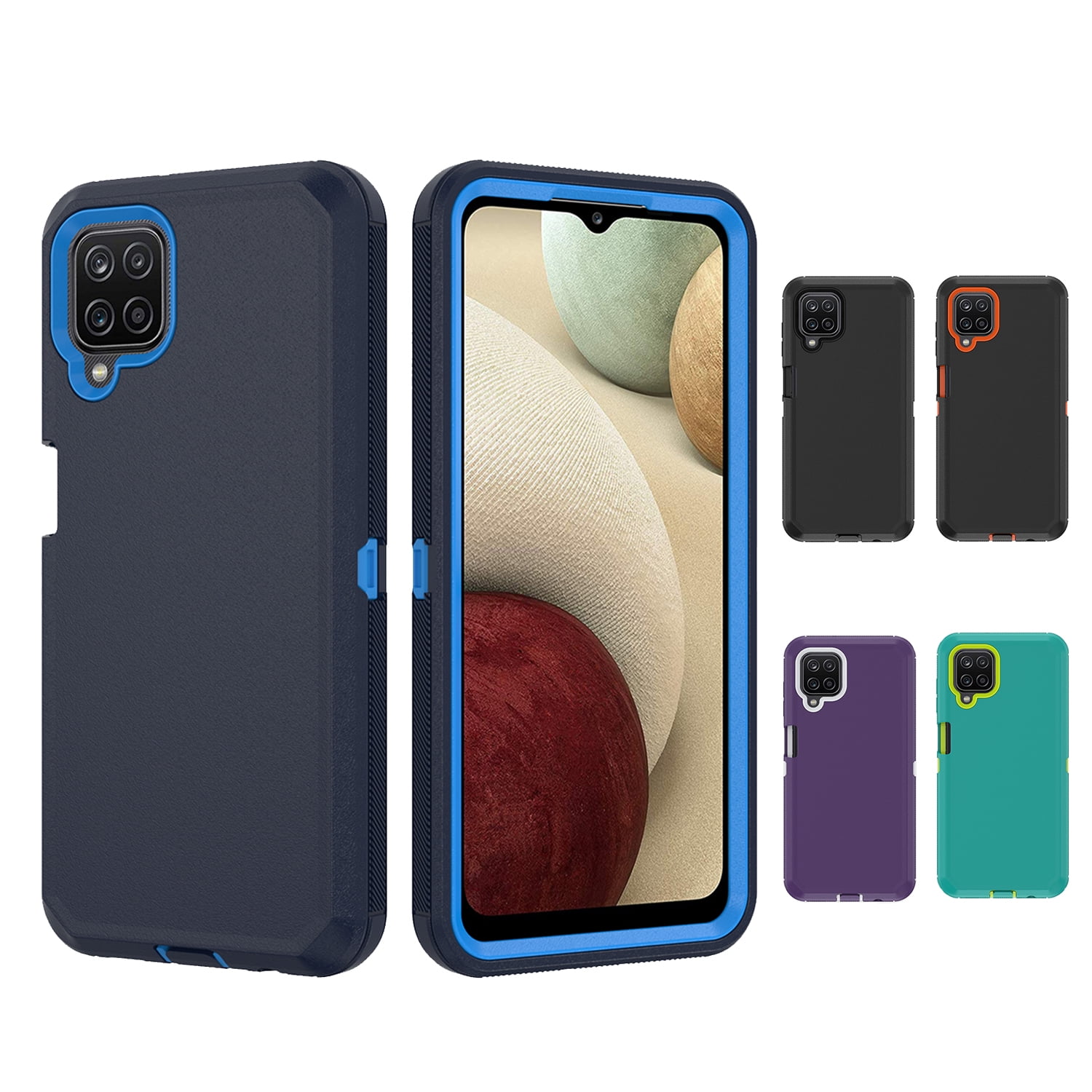 Xihaiying Samsung Galaxy A12 Case Heavy Duty Hard Shockproof Armor