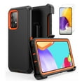 thumbnail image 1 of Xihaiying Samsung Galaxy A52 5G Case + Sreen Protector Heavy Duty Hard Shockproof Armor Protector phone Case Cover with Belt Clip Holster (Black+Orange), 1 of 7