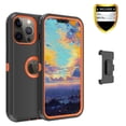 thumbnail image 1 of Xihaiying iPhone 12 Pro Max Case with Belt Clip Holster, Heavy Duty Hard Shockproof Armor Protector Case Cover 6.7" (Black+Orange), 1 of 7