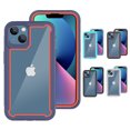 thumbnail image 1 of Xihaiying iPhone 13 Mini, Pro, Pro Max case, Non-Yellowing, Anti-Scratch, Slim pc clear back cover, 2 in 1 Case for iPhone 13,(Blue+Pink), 1 of 8