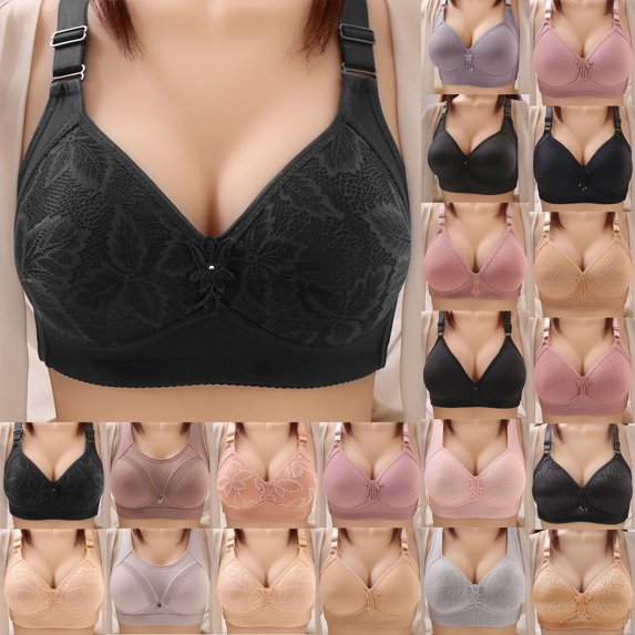 Xihbxyly Bras for Women, Sports Bras for Women Full Coverage Underwire Bras Plus Size Lightly Lined Soft and Comfortable Bra, Super Push Up Bra Cheap Bras for Women On Sale Clearance Items Summer