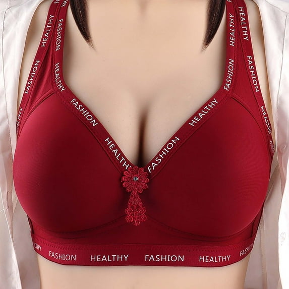 Xihbxyly Bras for Women Full Coverage Wirefree Sports Bralette Strappy Everyday Wear Bra Comfort Stretch Underwear Plus Size Sports Bras for Women