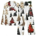 thumbnail image 1 of Xihbxyly Christmas Pajamas for Women, Women's Christmas Printed Pajama Set for Daily Home Wear Two-Piece Pajama Set with Pocket, 1 of 4