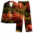 thumbnail image 1 of Xihbxyly Christmas Pajamas for Women, Women's Christmas Printed Pajama Set for Daily Home Wear Two-Piece Pajama Set with Pocket, 1 of 4