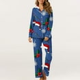 thumbnail image 1 of Xihbxyly Christmas Pajamas for Women, Women's Christmas Printed Pajama Set for Daily Home Wear Two-Piece Pajama Set with Pocket, 1 of 6