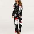 thumbnail image 1 of Xihbxyly Christmas Pajamas for Women, Women's Christmas Printed Pajama Set for Daily Home Wear Two-Piece Pajama Set with Pocket, 1 of 6