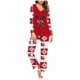 thumbnail image 1 of Xihbxyly Christmas Pajamas for Women, Women's Christmas Printed Pajama Set for Daily Home Wear Two-Piece Pajama Set with Pocket, 1 of 4