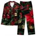 thumbnail image 1 of Xihbxyly Christmas Pajamas for Women, Women's Christmas Printed Pajama Set for Daily Home Wear Two-Piece Pajama Set with Pocket, 1 of 4