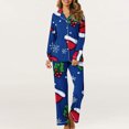 thumbnail image 1 of Xihbxyly Christmas Pajamas for Women, Women's Christmas Printed Pajama Set for Daily Home Wear Two-Piece Pajama Set with Pocket, 1 of 6