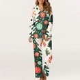 thumbnail image 1 of Xihbxyly Christmas Pajamas for Women, Women's Christmas Printed Pajama Set for Daily Home Wear Two-Piece Pajama Set with Pocket, 1 of 6