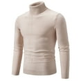 thumbnail image 1 of Xihbxyly Classy Mens Winter Mens Sweatrs Big and Tall Men's Winter Casual Fashion Solid Color Design Long Sleeved Round Neck Sweater Big and Tall Sweaters, 1 of 6