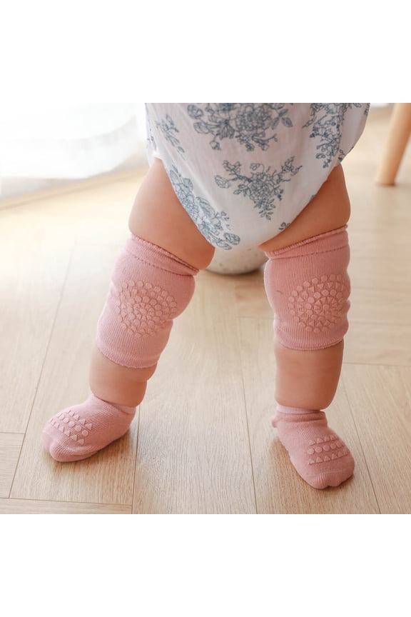 Cleaning Socks for Women Toddler Boys Girls Solid Color Breathable Kids Dispensing Non-slip Indoor Crawl Knee Pads Suit 1PC