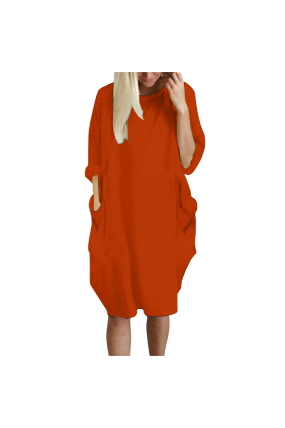 Maxi Dresses for Women 2025 Wedding Guest, Women's Plus Size Casual Dresses Long Sleeve Maxi Dress with Pockets