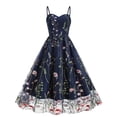 thumbnail image 1 of Xihbxyly Sleeveless 50s Retro Vintage Dress for Women Waist Square Neck Homecoming Tea Party Midi Dresses Retro Dresses, 1 of 6