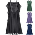 thumbnail image 1 of Xihbxyly Clearance Gothic Vintage Dresses for Women Print Lace Sling Midi Dress Plus Size Gothic Cosplay Costumes Vintage Style Dresses for Women, 1 of 6