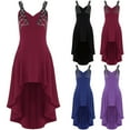 thumbnail image 1 of Xihbxyly Retro Dress for Women, Women's Gothic Punk Dress Strap Style Sleeveless off Shoulder Mid Length Dress, 1 of 4