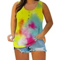 thumbnail image 1 of Xihbxyly Clearance Tops Plus Size Tunic Tops for Women Sexy Round-Neck Blouse Printing Lace Casual Loose Summer Sleeveless Tank, 1 of 6
