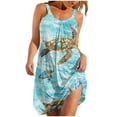 thumbnail image 1 of Xihbxyly Dresses for Women 2024 Swing Dresses for Women Knee Length Summer Sleeveless Sundress Women's Sexy Vintage Round Neck Sleeveless Printing Party Dresses Loose Dress Y2k Maxi Dress Todays Deal, 1 of 5
