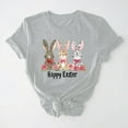 thumbnail image 1 of Xihbxyly Easter Shirts for Women Funny Bunny T-Shirt Loose Plus Size Short Sleeves Graphic Tee Tops Easter Egg Holiday Shirt Round Neck Top, 1 of 5