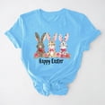 thumbnail image 1 of Xihbxyly Easter Shirts for Women Funny Bunny T-Shirt Loose Plus Size Short Sleeves Graphic Tee Tops Easter Egg Holiday Shirt Round Neck Top, 1 of 5