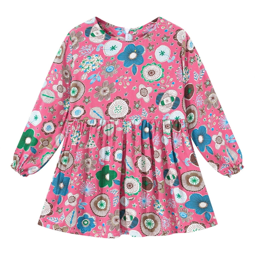 Fall Baby Girl Dresses Toddler Kids Baby Girls Floral Print Casual A-Line  Twirly Dress Party Princess Long Sleeve Dress Easter Dress for Baby -  Walmart.com