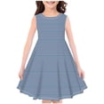 thumbnail image 1 of Xihbxyly Girl Casual Dress Sleeveless Casual Summer Sundress Flower Printed Jumper Skirt Party Sundress, 1 of 3