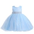 thumbnail image 1 of Xihbxyly Girl Dress Sleeveless Feather Tulle Skirt Dress Princess Dress Party Sundress, 1 of 7