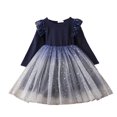 thumbnail image 1 of Xihbxyly Girls Dresses Toddler Baby Girl Fashion Long Sleeved Star Sky Printing Princess Mesh Dress Girls Skirt, 1 of 3